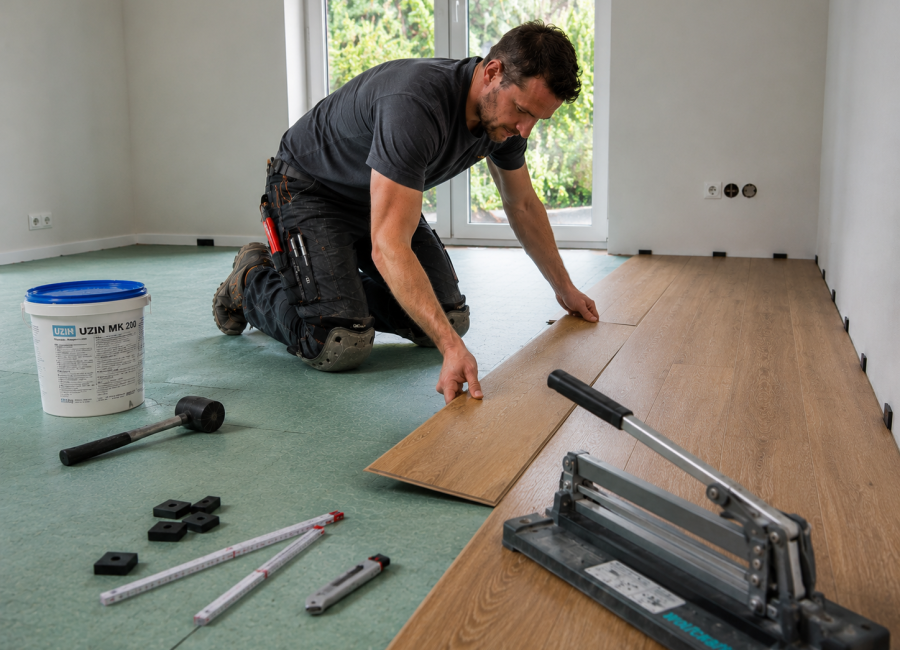 Bodenverlegung in Heidelberg: Verlegung von Vinyl und Designboden in einer Wohnung